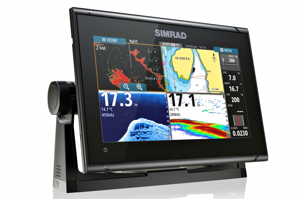 GO9 XSE with Basemap and HDI Transducer, Simrad GO series, Sonar